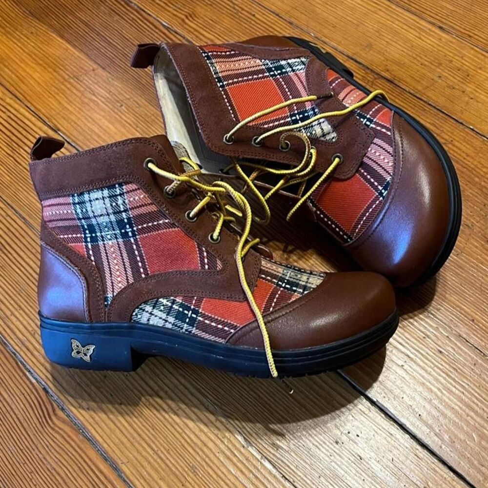Alegria Women's Brown and Burgundy Boots - Picture 6 of 8